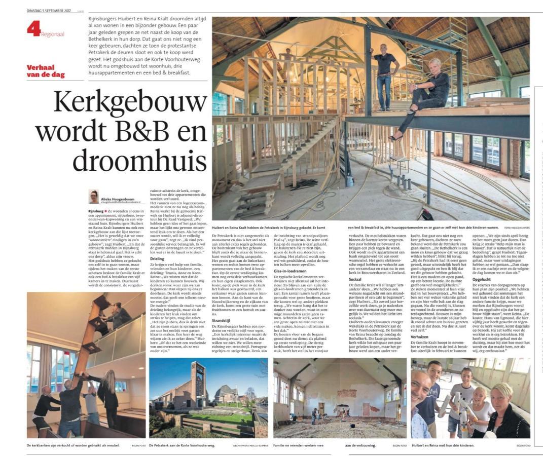 De Petrakerk Bed & Breakfast *